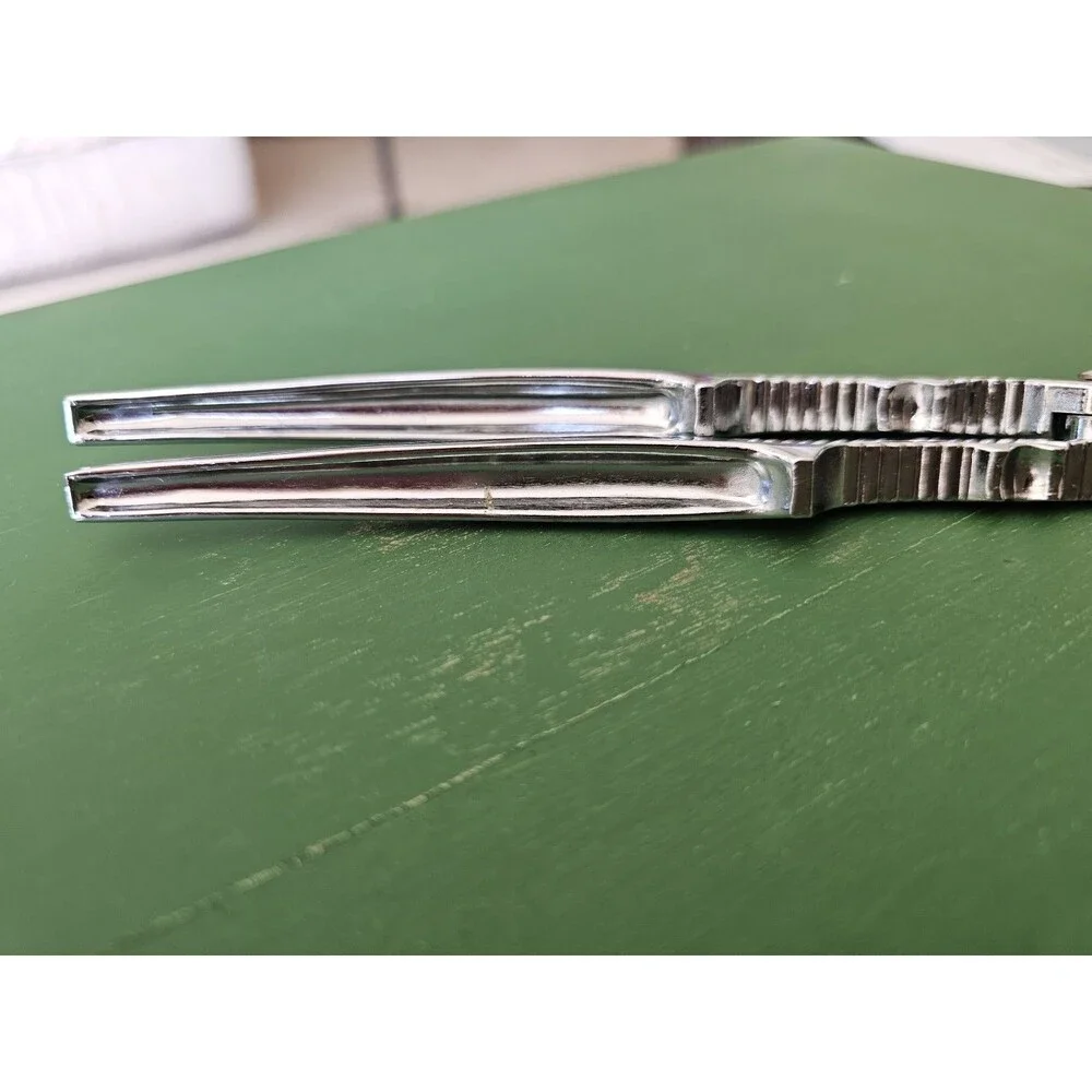 2 Metal Seafood Or Nut Crackers Silver Colored